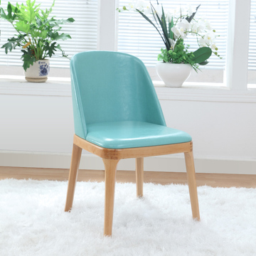 现代时尚简约实木软包家用餐椅靠背椅子皮艺北欧欧式餐桌餐椅组合