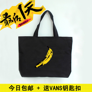 潮牌 安迪沃霍尔 Andy Warhol 帆布包 单肩包 黑白两色 手提包