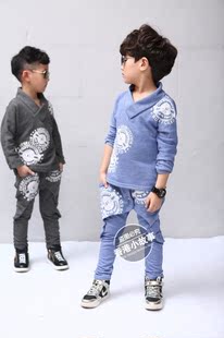 2016春季新款儿童男童时尚套装中段3到8岁两件套潮流运动装新品