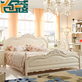 韩式田园烤漆卧室家具单双人床公主床婚床简约高箱床1.5/1.8米