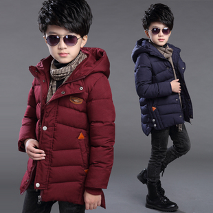 2015韩版冬装男童中长款棉衣外套7中大童8儿童棉袄10冬季加厚12岁