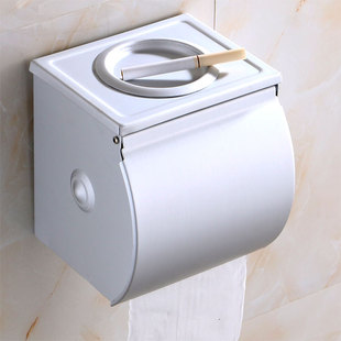太空铝厕纸盒 厕纸架 纸巾盒 全封闭式手纸盒 防水加厚 带烟灰缸