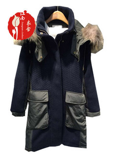 2015年冬季百家好MindBridge商场同款女装韩版貉毛领棉服HPJP821A