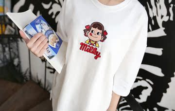 韩国GWNZ女装2015夏季新款牛奶妹女士棉质短袖T恤0.26kg