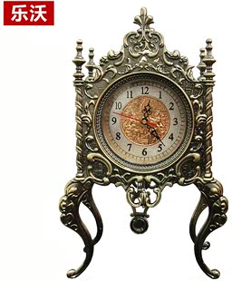 欧式锌合金座钟 时尚复古钟表 创意装饰客厅时钟摆件