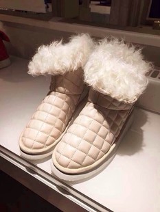 2015冬季新款真皮保暖雪地靴纯羊毛低跟圆头中筒靴平底短靴羊羔毛