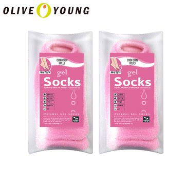 韩国oliveyoung营养水凝胶脚膜2套保湿补水去角质足膜可重复使用