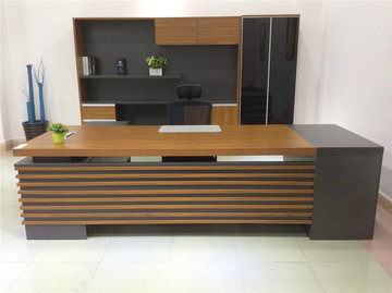 新款老板办公桌2.2/2.4/2.8/3米 板式大班桌主管桌经理桌简约现代