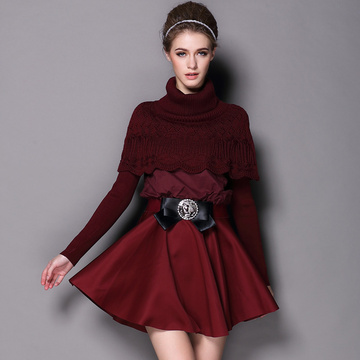 香诗丽2014新款女装秋冬假两件套连衣裙 款号MGL257 P245
