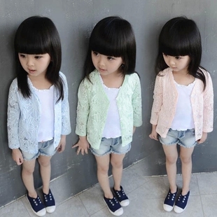 女童2015夏装新款韩版儿童宝宝休闲百搭长袖外套防晒衣上衣空调服