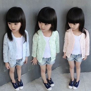 女童2015夏装新款韩版儿童宝宝休闲百搭长袖外套防晒衣上衣空调服