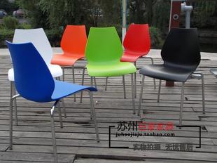 特价时尚简约塑料餐椅接待培训椅葫芦椅家用靠背白色休闲办公椅子