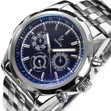 正品阿帕琦手表男款六针多功能全自动机械表时尚潮流钢带男士手表