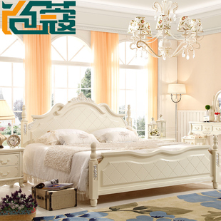 韩式田园烤漆卧室家具单双人床公主床婚床简约高箱床1.5/1.8米