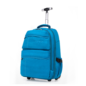 单拉杆背包成人双肩带轮拉杆包帆布旅行电脑书包男女拖拉行李箱