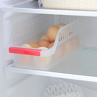 冰箱盒 塑料收纳筐 食品饮料镂空抽屉式储物盒 整理篮子保鲜盒