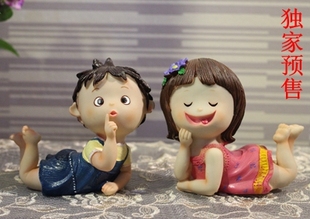 情人节礼物创意卡通人物摆件情侣娃娃可爱家居内饰品送女友生日礼