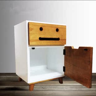 泉佳福 特色实木床头柜 现代简约现代卡通边柜  儿童床头柜组装