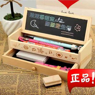 韩国木制文具盒 抽屉铅笔盒 创意男女孩小学生儿童铅笔盒学习用品