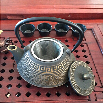 厂家直销日式铁壶铜把铸铁生铁茶烧煮水壶茶具养生茶壶保健壶0.8