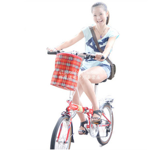 折叠自行车筐 单车篓 电动车车筐 带盖 自行车篮子
