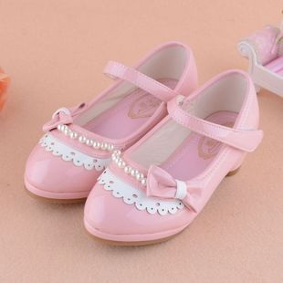 新款正品女童单鞋 儿童皮鞋2015韩版女孩包头高跟鞋时尚秋季鞋