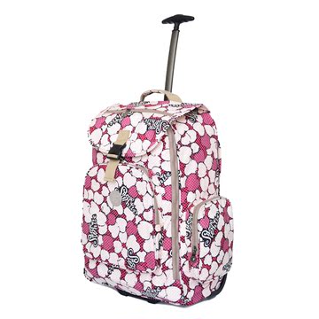 单拉杆背包休闲旅游双肩包两用女士拉包成人旅行包帆布行李箱书包