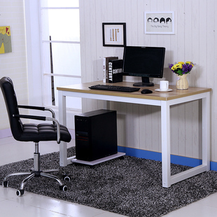 特价钢木桌书桌环保电脑桌台式宜家用可定制简约现代办公黑白桌子