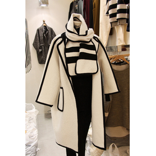 2015秋冬季女装新款韩版名媛气质保暖毛呢外套修身中长款羊绒大衣