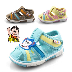 阿曼迪宝宝夏季凉鞋男女童1-3岁学步鞋宝宝棉布凉鞋漏脚趾布鞋