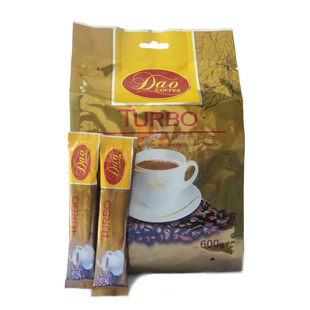 原装进口老挝DAOTurbo加强三合一速溶咖啡粉600g提神醒脑好喝包邮