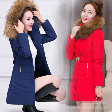 2015韩版冬季新款女士棉女 连帽中长款女式羽绒棉服修身加厚棉袄
