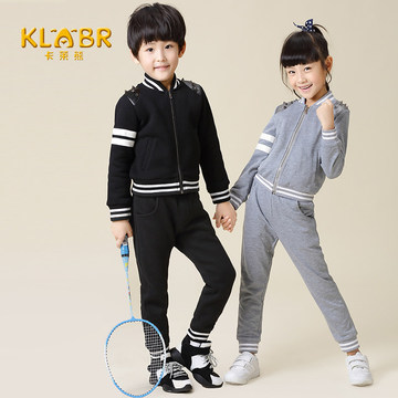 2016春秋新款儿童运动套装韩版中大童卫衣女童长袖两件套男童夏季