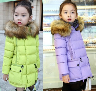 女童羽绒棉服中大童冬装韩版修身棉袄外套2015新款8-12岁加厚棉衣