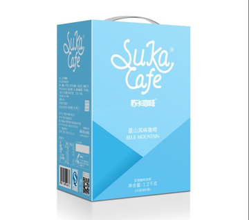 【送杯勺】 苏卡蓝山咖啡 速溶咖啡 三合一咖啡1200g礼盒装80条