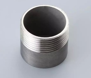 304201不锈钢抛光单头丝 焊接短管 外丝牙接头/圆管外丝/光面2分*