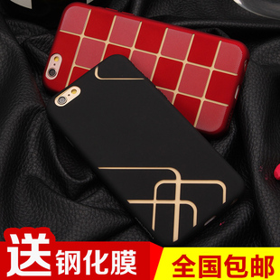 简约韩国iphone6手机壳苹果6s超薄6plus保护套硅胶软壳子创意潮男