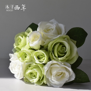 【木子西年】仿真玫瑰花束(必须与花瓶一起拍，单拍花，不发货)