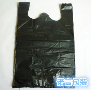 黑色塑料袋背心袋食品袋方便袋超市购物袋打包袋子批发包邮大小型