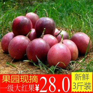 【鲜之每日】广西百香果一级大红果新鲜水果西番莲鸡蛋果3斤包邮
