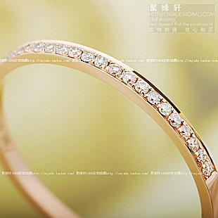 定制定做女式正品18k白玫瑰金天然南非排钻群镶钻石戒指指环尾戒