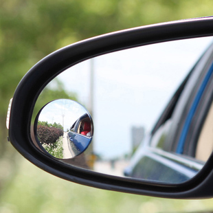 汽车倒车镜小圆镜  360度可调节后视镜 无边框玻璃镜 盲点广角镜
