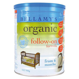 澳洲直邮代购 原装澳洲bellamy's 贝拉米 有机奶粉2段 900g/罐