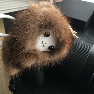 哥本哈根进口水貂毛小猴子悟空玩偶挂件包包饰品圣诞新年礼物