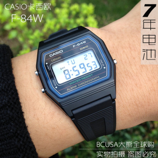 日本代购CASIO卡西欧 F-91Wdg/F-84W 电子表 学生手表 男女手表