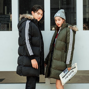 韩国冬装宽松加厚棉衣男女情侣装中长款青年学生面包服棉袄外套