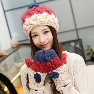 冬季帽子女冬天韩版潮时尚可爱秋冬针织毛线帽女士保暖护耳帽