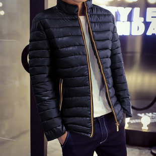 冬季新款韩版立领棉衣男士羽绒棉服加厚韩版修身青年保暖棉袄外套