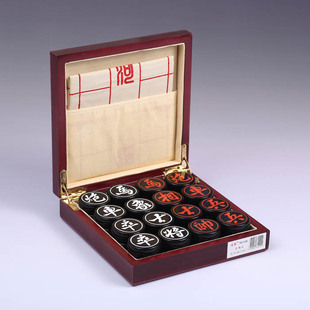 中国象棋方木盒树脂亚克力象棋  高档礼品套装大号象棋带棋盘包邮