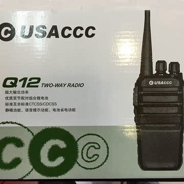 美国USACCC民用无线对讲机Q12对讲机 15W大功率最远对讲机 包邮
